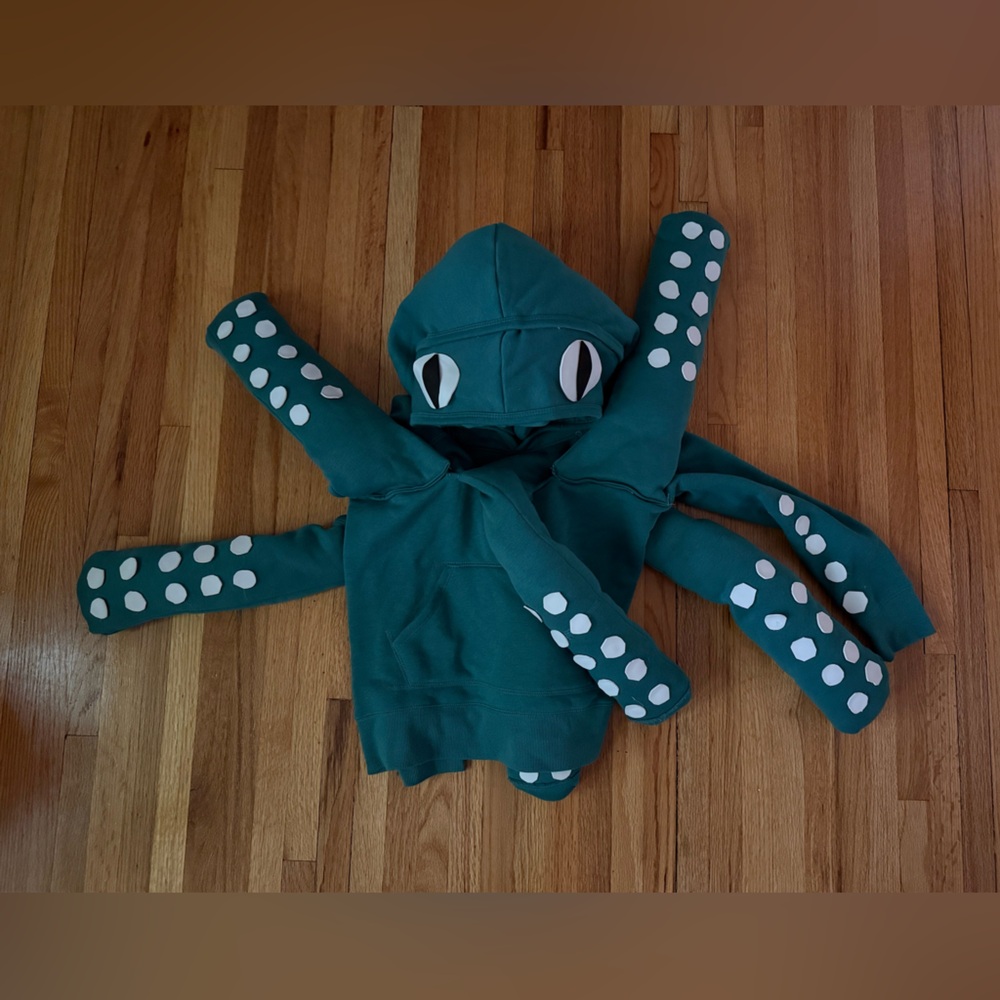 Kids homemade octopus costume